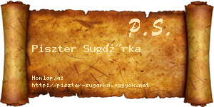 Piszter Sugárka névjegykártya